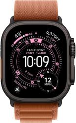 Apple Watch Ultra 3 (2025) 49mm Black Titanium Case with Terra Cotta Alpine Loop