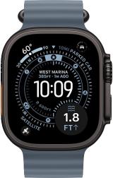 Apple Watch Ultra 3 (2025) 49mm Black Titanium Case with Anchor Blue Ocean Band