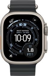 Apple Watch Ultra 3 (2025) 49mm Natural Titanium Case with Black Ocean Band