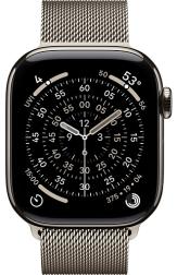 Apple Watch Series 11 42mm Natural Titanium Case with Milanese Loop Natural