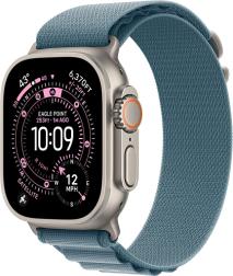 Apple Watch Ultra 3 (2025) 49mm Natural Titanium Case with Light Blue Alpine Loop